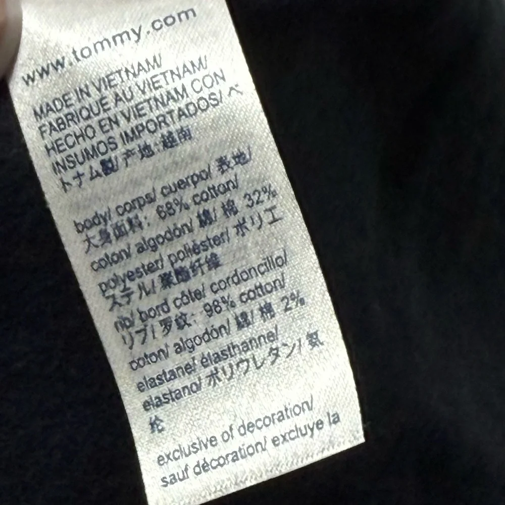 Tommy Hilfiger Women's Navy Blue Fleeced Pullover Crewneck Sz XXS Lounge NWT